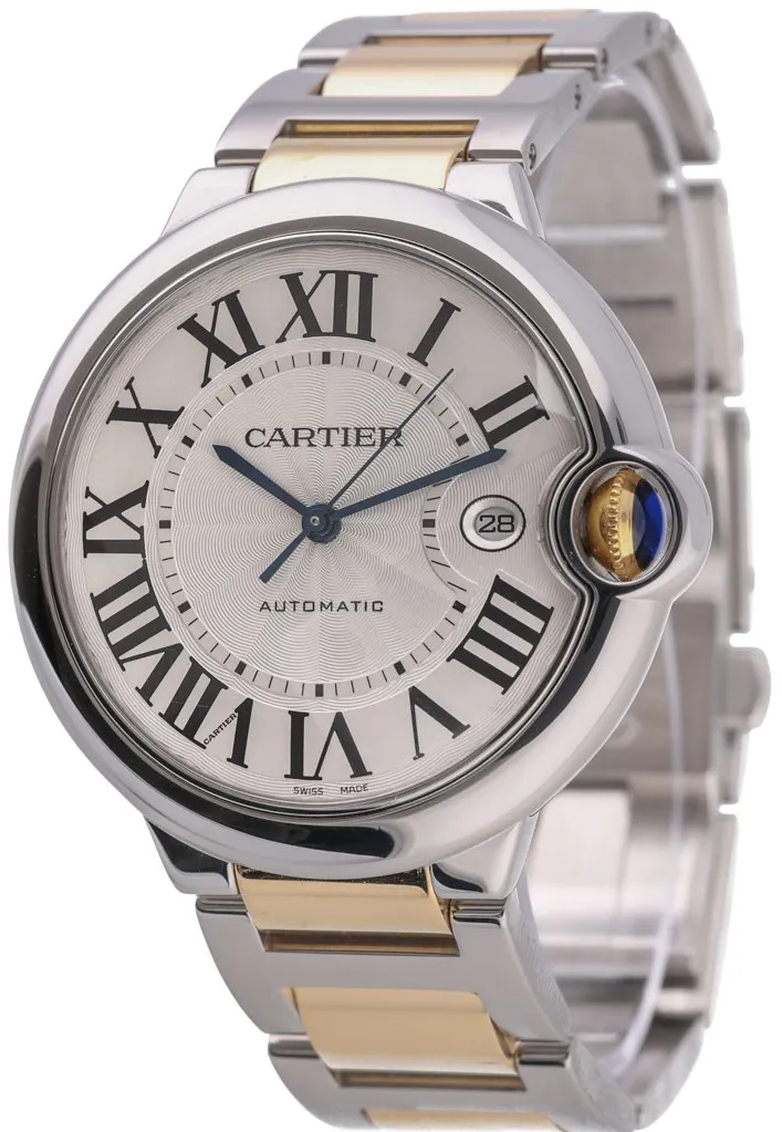 Cartier Ballon Bleu 3001 42mm Yellow gold and Stainless steel Silver 2