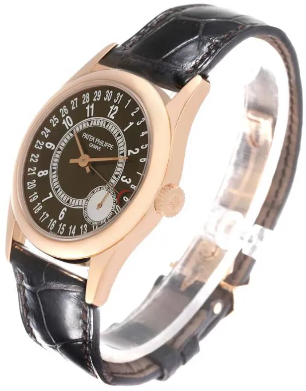 Patek Philippe Calatrava 6000R-001 37mm Rose gold Brown 2