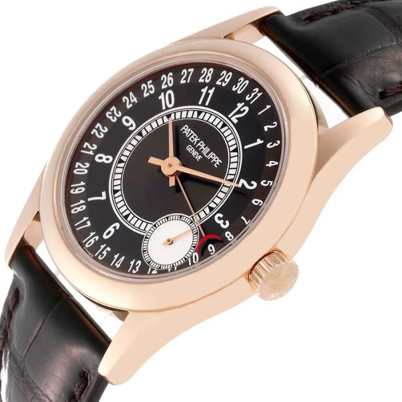 Patek Philippe Calatrava 6000R 37mm Rose gold Brown 4