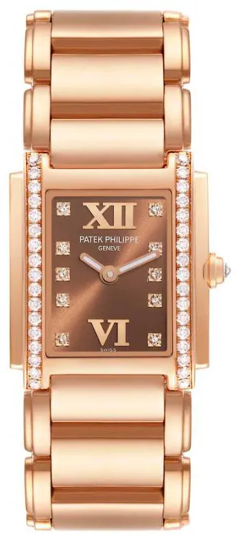 Patek Philippe Twenty~4 4908/11R-010 26.5mm  rose gold diamond Brown