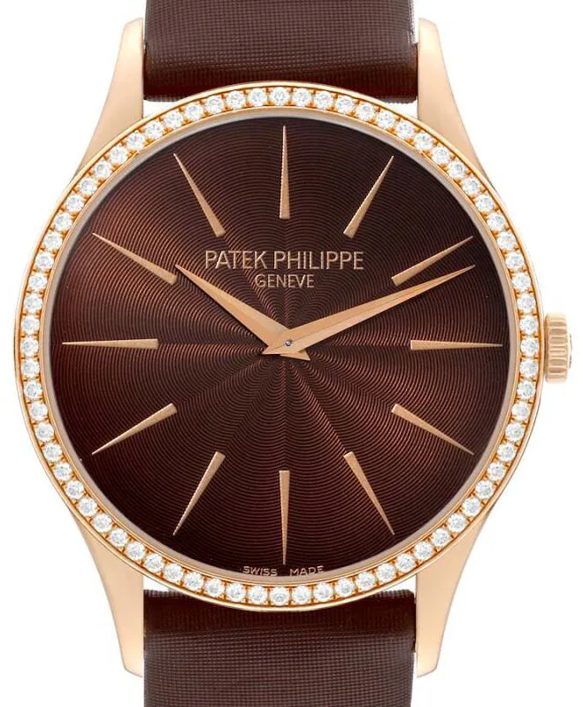 Patek Philippe Calatrava 4897R-001 33mm  rose gold diamond Brown 1