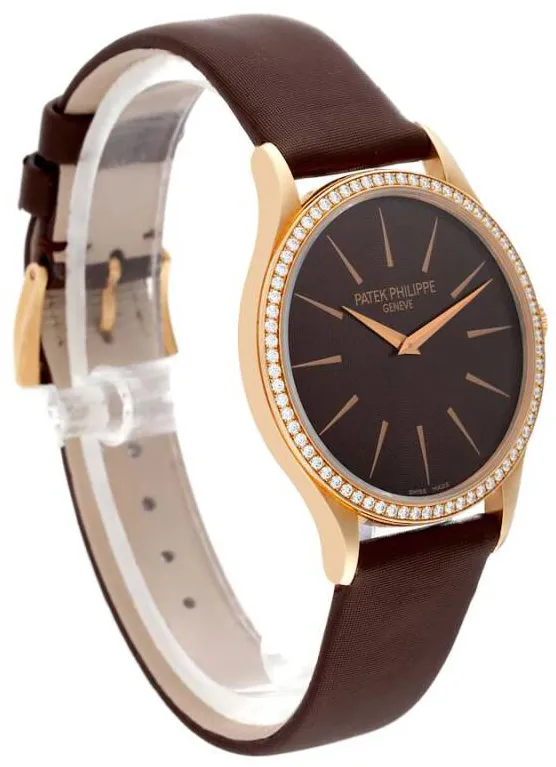 Patek Philippe Calatrava 4897R-001 33mm  rose gold diamond Brown 3