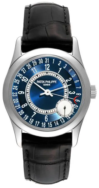 Patek Philippe Calatrava 6000G-012 37mm White gold Blue