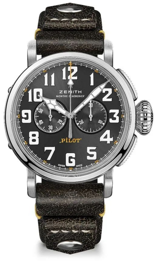 Zenith Pilot 03.2434.4069/20.I010 45mm Stainless steel Gray