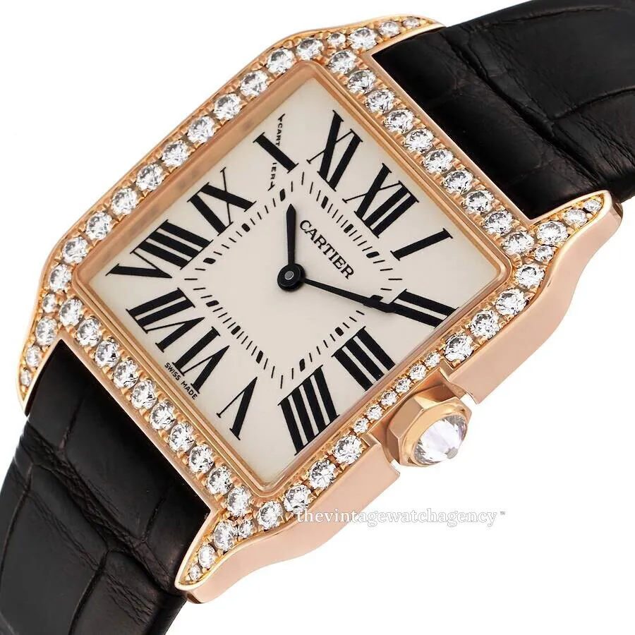 Cartier Santos WH100351 18k rose gold Silver 2