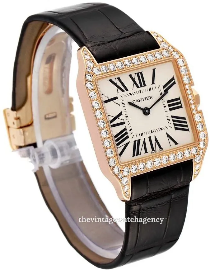 Cartier Santos WH100351 18k rose gold Silver 4