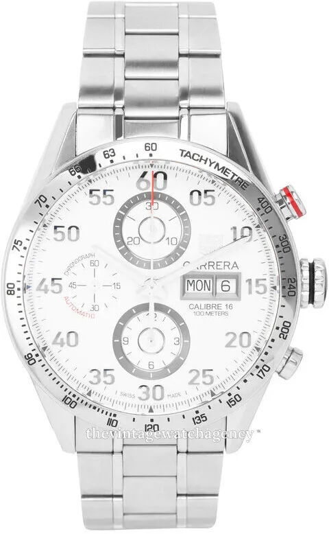 TAG Heuer Carrera CV2A11.BA0796 43mm Stainless steel White