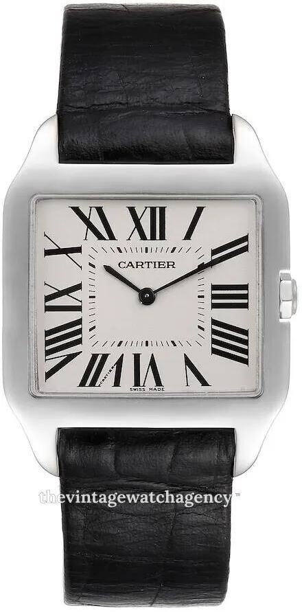 Cartier Santos Dumont W2007051 18k white gold Silver