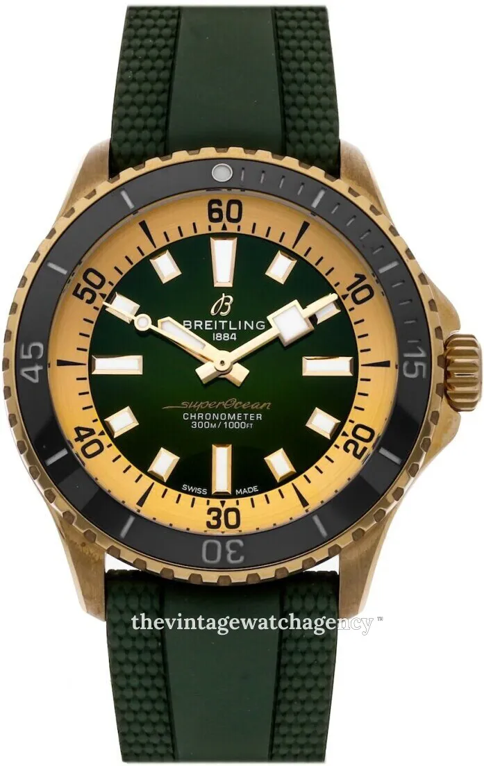 Breitling Superocean N17375201L1S1 42mm Brushed/polished bronze Green