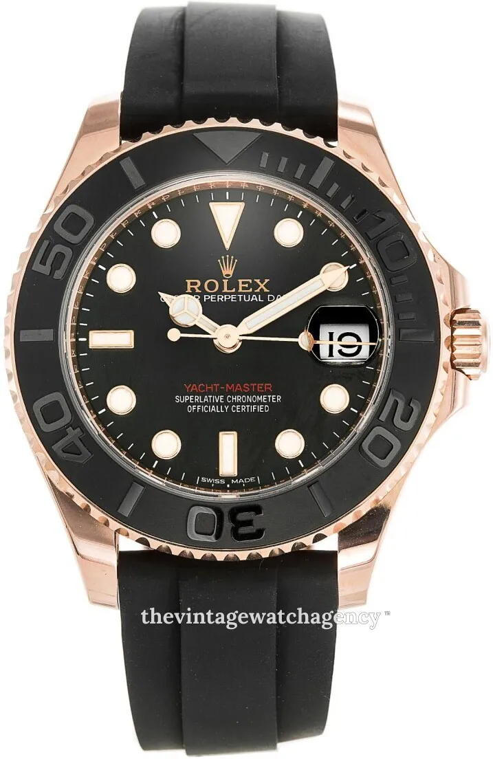 Rolex Yacht-Master 268655-0002 37mm 18k rose gold Black