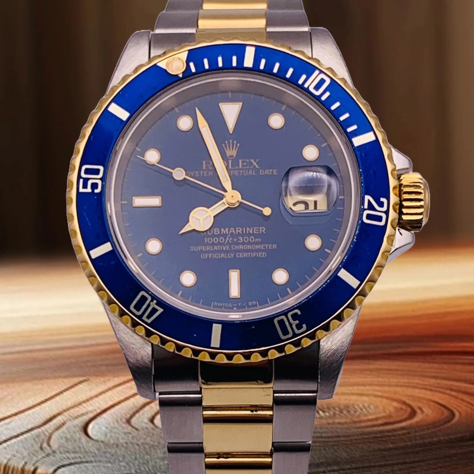 Rolex Submariner 16613 40mm Yellow gold and Stainless steel Blue