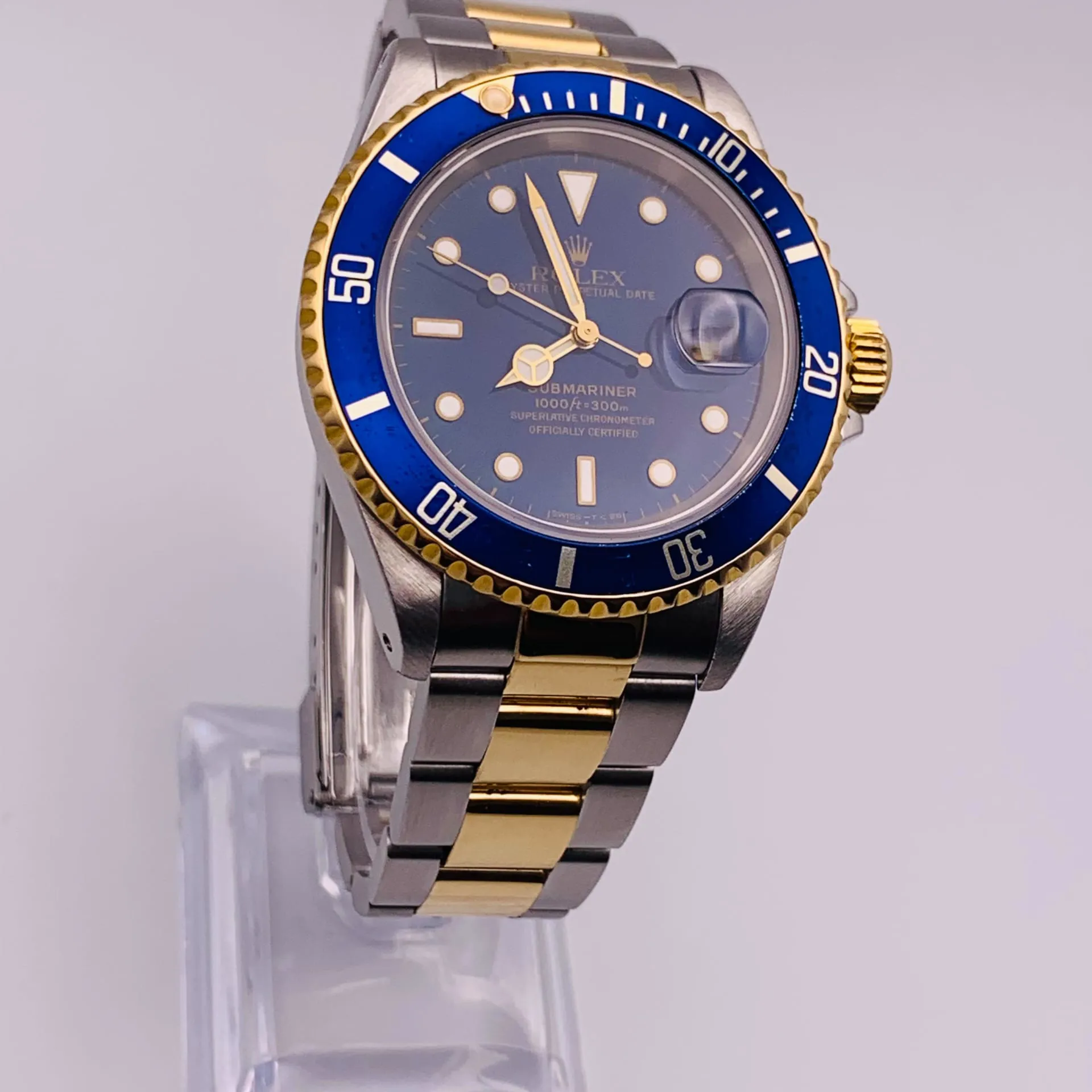 Rolex Submariner 16613 40mm Yellow gold and Stainless steel Blue 1