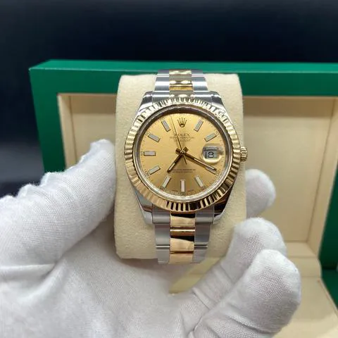 Rolex Datejust II 116333 41mm Yellow gold and Stainless steel Champagne