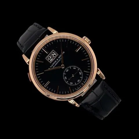 A. Lange & Söhne Saxonia 381.031 38.5mm Rose gold Black