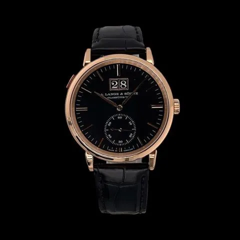 A. Lange & Söhne Saxonia 381.031 38.5mm Rose gold Black 1