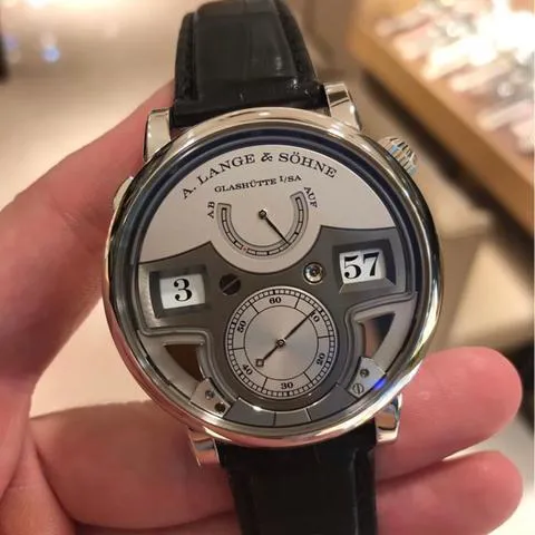 A. Lange & Söhne Zeitwerk 147.025F 44mm Platinum Silver