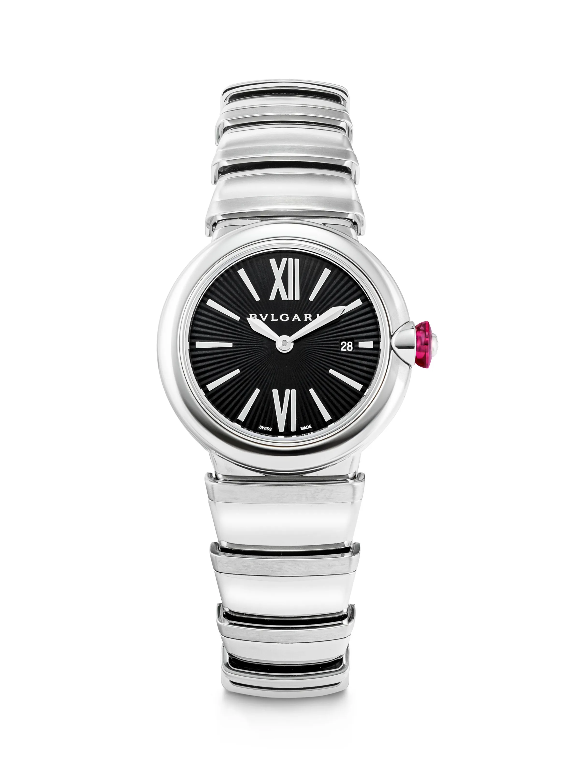 Bulgari LVCEA 28mm Stainless steel Black