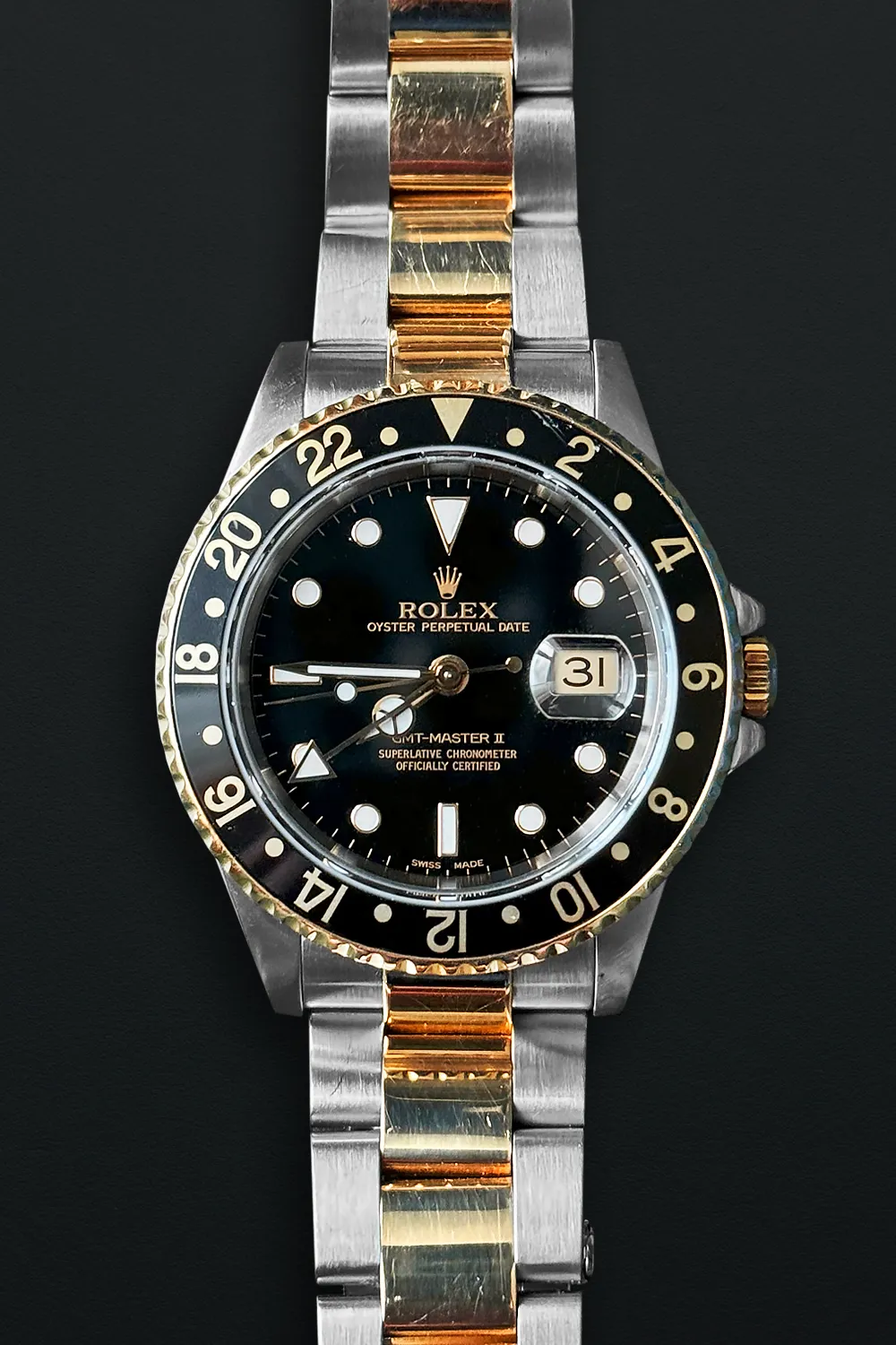 Rolex GMT-Master II 16713 40mm Stainless steel and 18k yellow gold Black