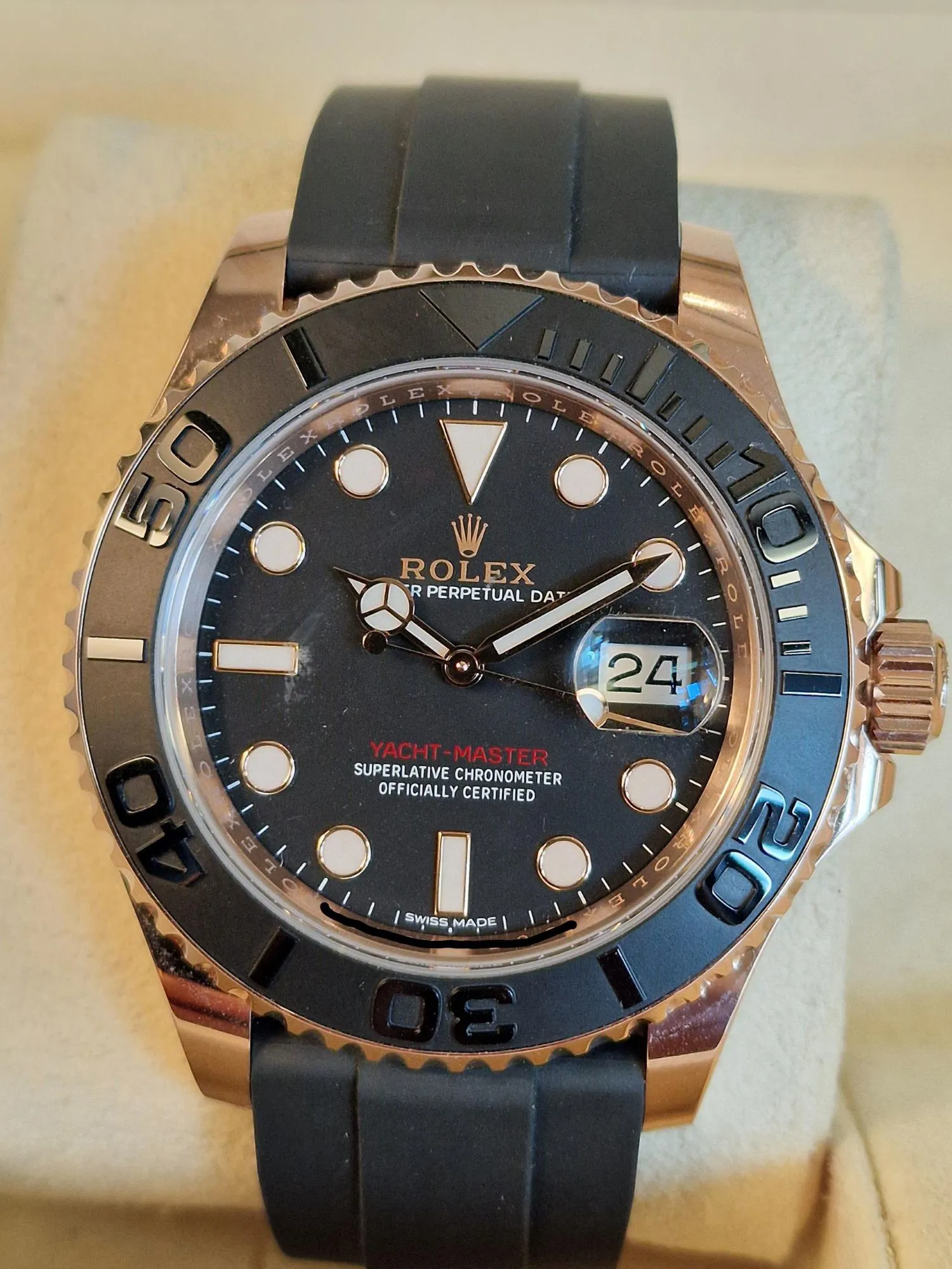 Rolex Yacht-Master 40 116655 40mm 18k rose gold Black 2