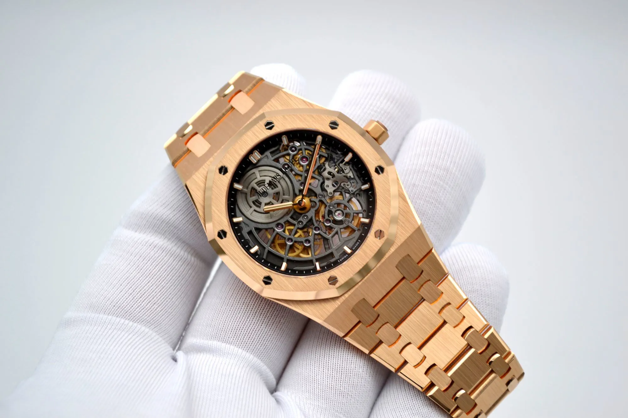 Audemars Piguet Royal Oak Jumbo 16204OR.OO.124 39mm 18k rose gold Skeletonized 7