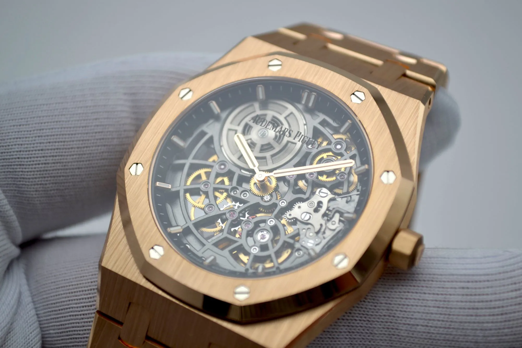 Audemars Piguet Royal Oak Jumbo 16204OR.OO.124 39mm 18k rose gold Skeletonized 11