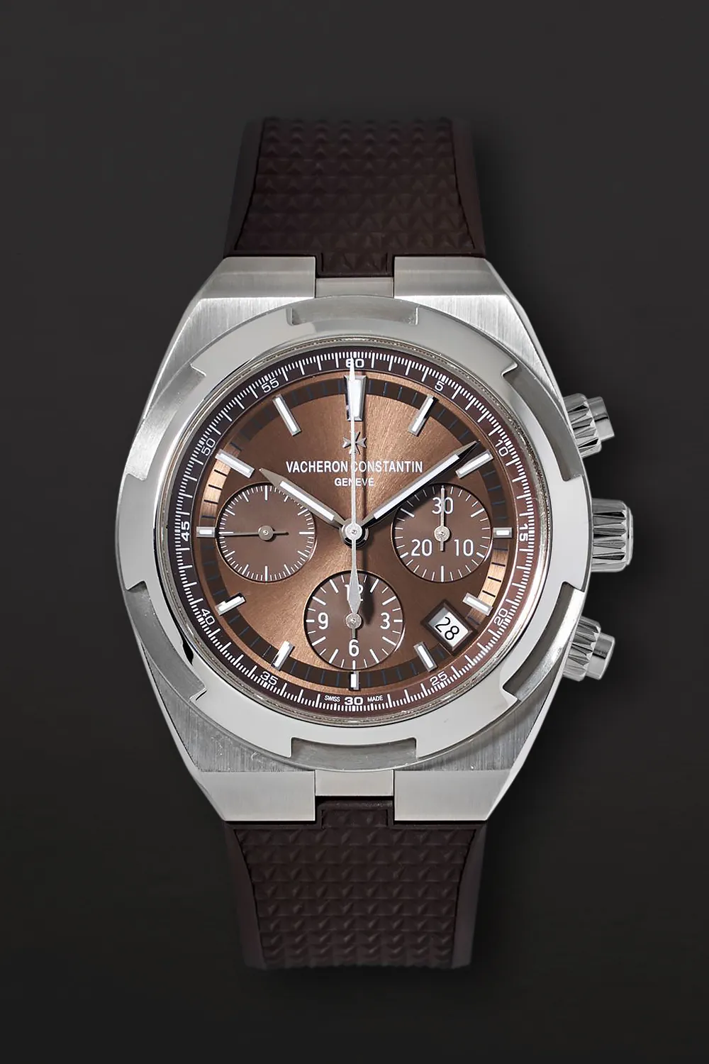 Vacheron Constantin Overseas Chronograph 5500V/110A-B148 42.5mm Stainless steel Brown