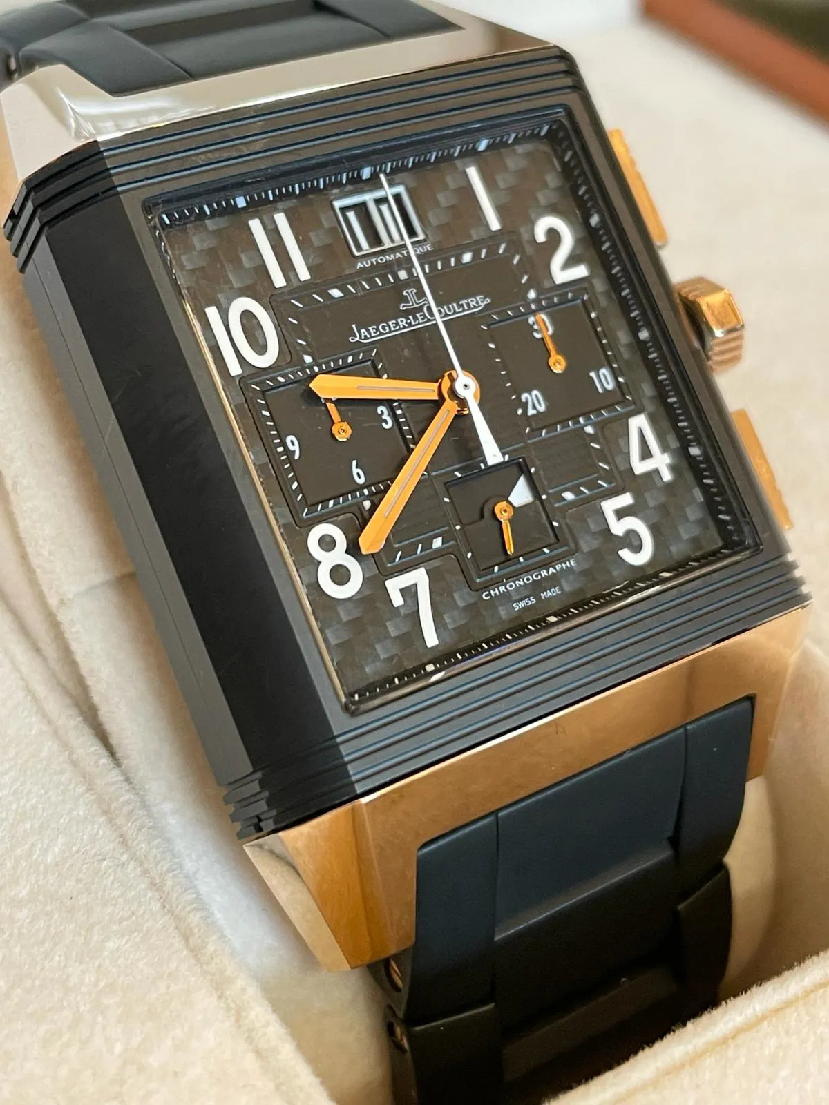 Jaeger-LeCoultre Reverso Squadra World Chronograph Q702L67P (LE231.L.50) 41mm Ceramic and 18k rose gold Black 2