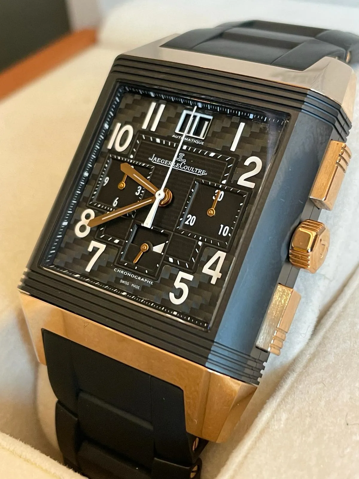 Jaeger-LeCoultre Reverso Squadra World Chronograph Q702L67P (LE231.L.50) 41mm Ceramic and 18k rose gold Black 3