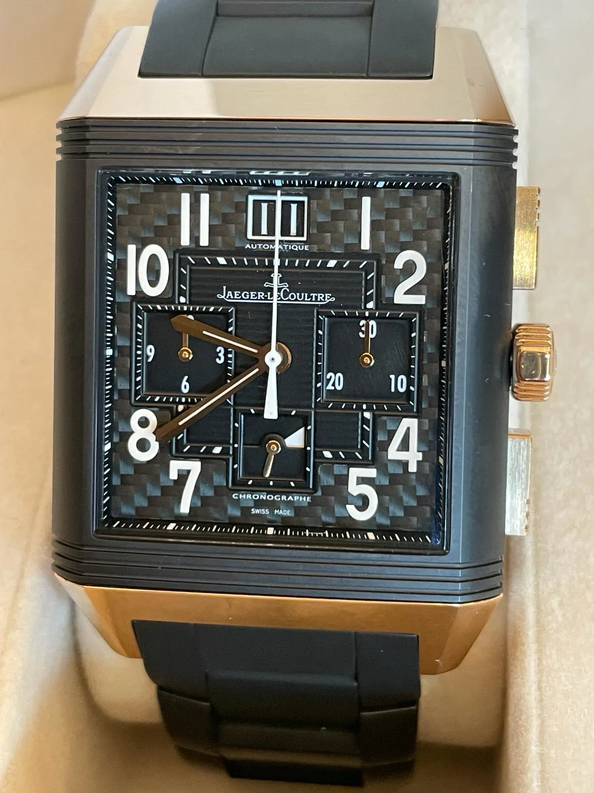 Jaeger-LeCoultre Reverso Squadra World Chronograph Q702L67P (LE231.L.50) 41mm Ceramic and 18k rose gold Black 5