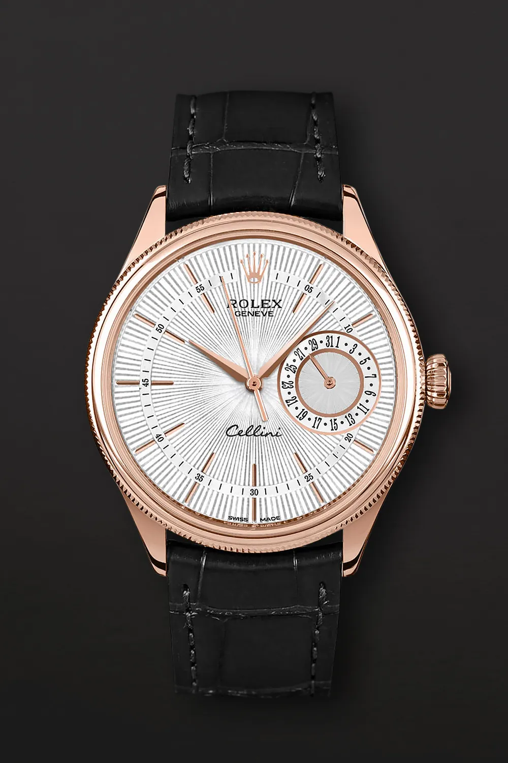 Rolex Cellini 50515 39mm Rose gold Silver