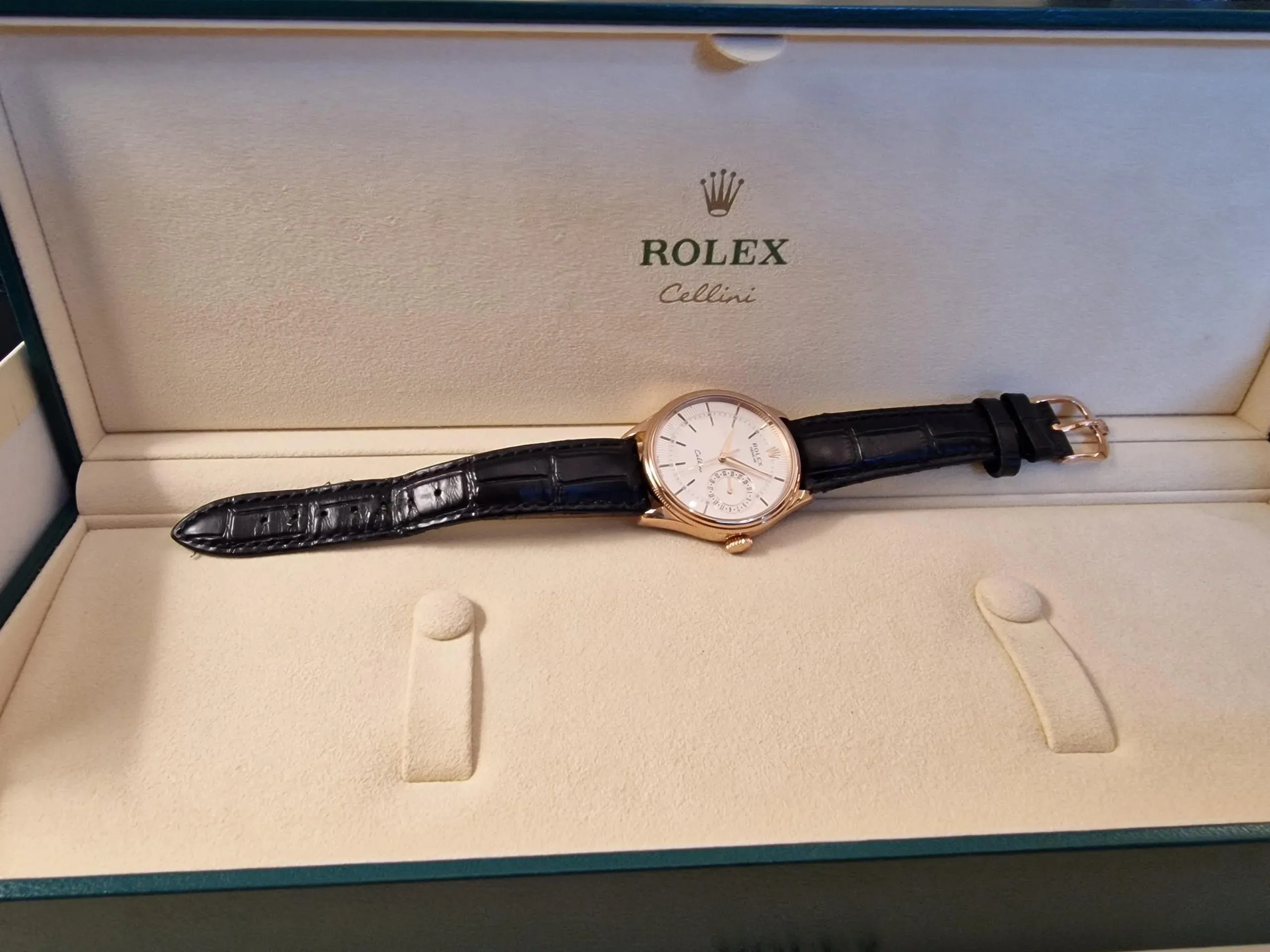 Rolex Cellini 50515 39mm Rose gold Silver 1