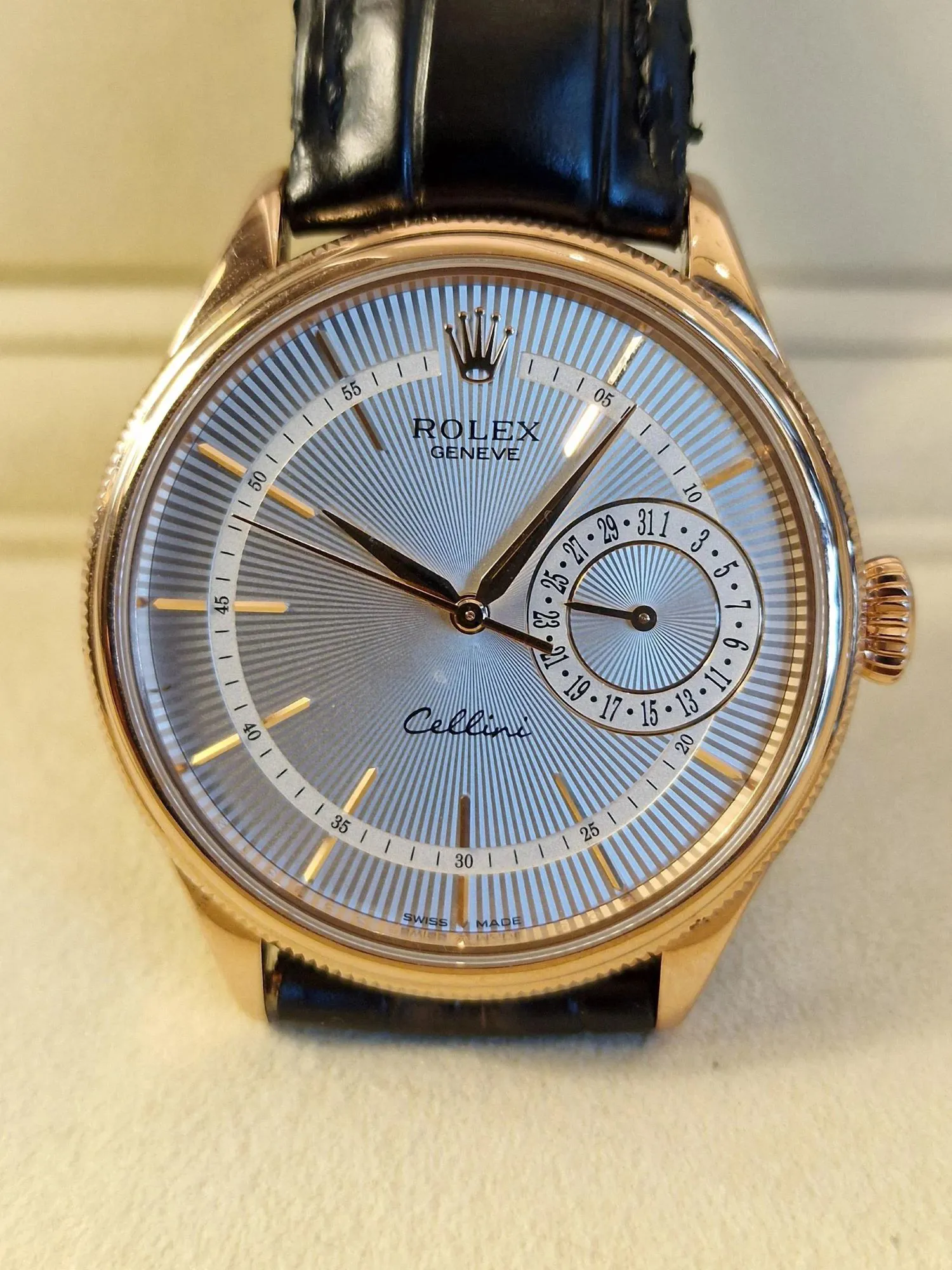 Rolex Cellini 50515 39mm Rose gold Silver 6