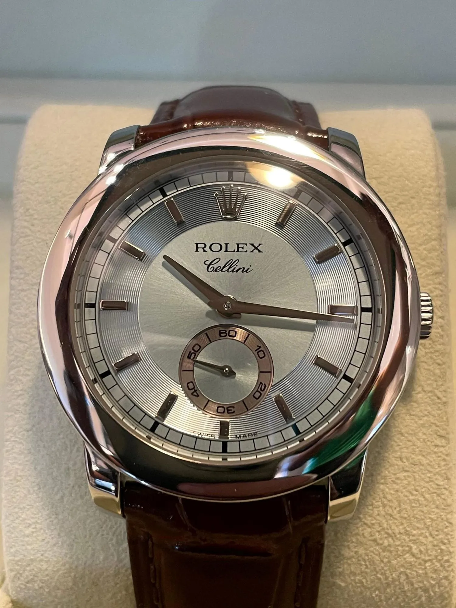 Rolex Cellini 5241/6 38mm Platinum Sky blue 2