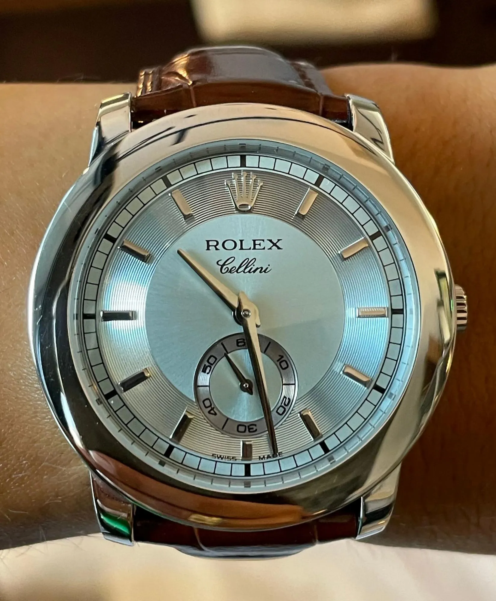 Rolex Cellini 5241/6 38mm Platinum Sky blue 10