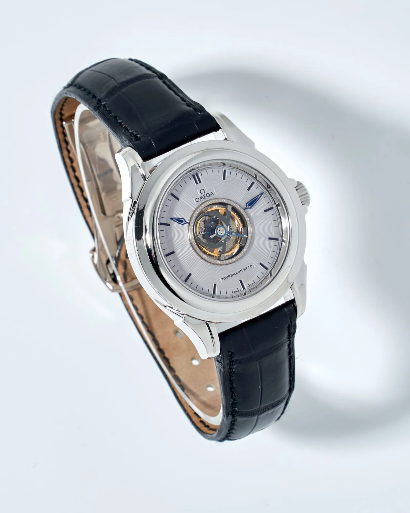 Omega De Ville Central Tourbillon 38.5mm Platinum Silver 1