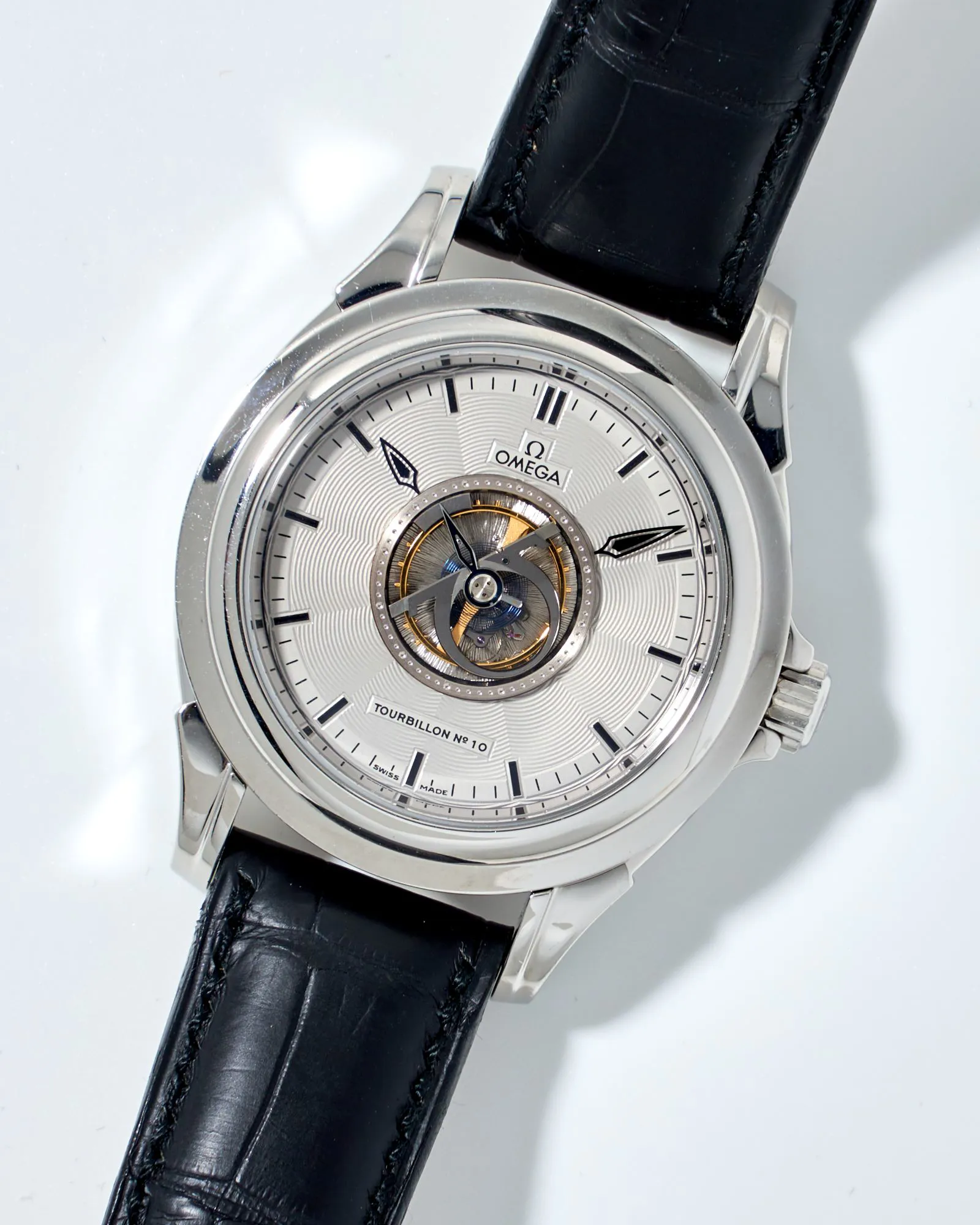 Omega De Ville Central Tourbillon 38.5mm Platinum Silver 2