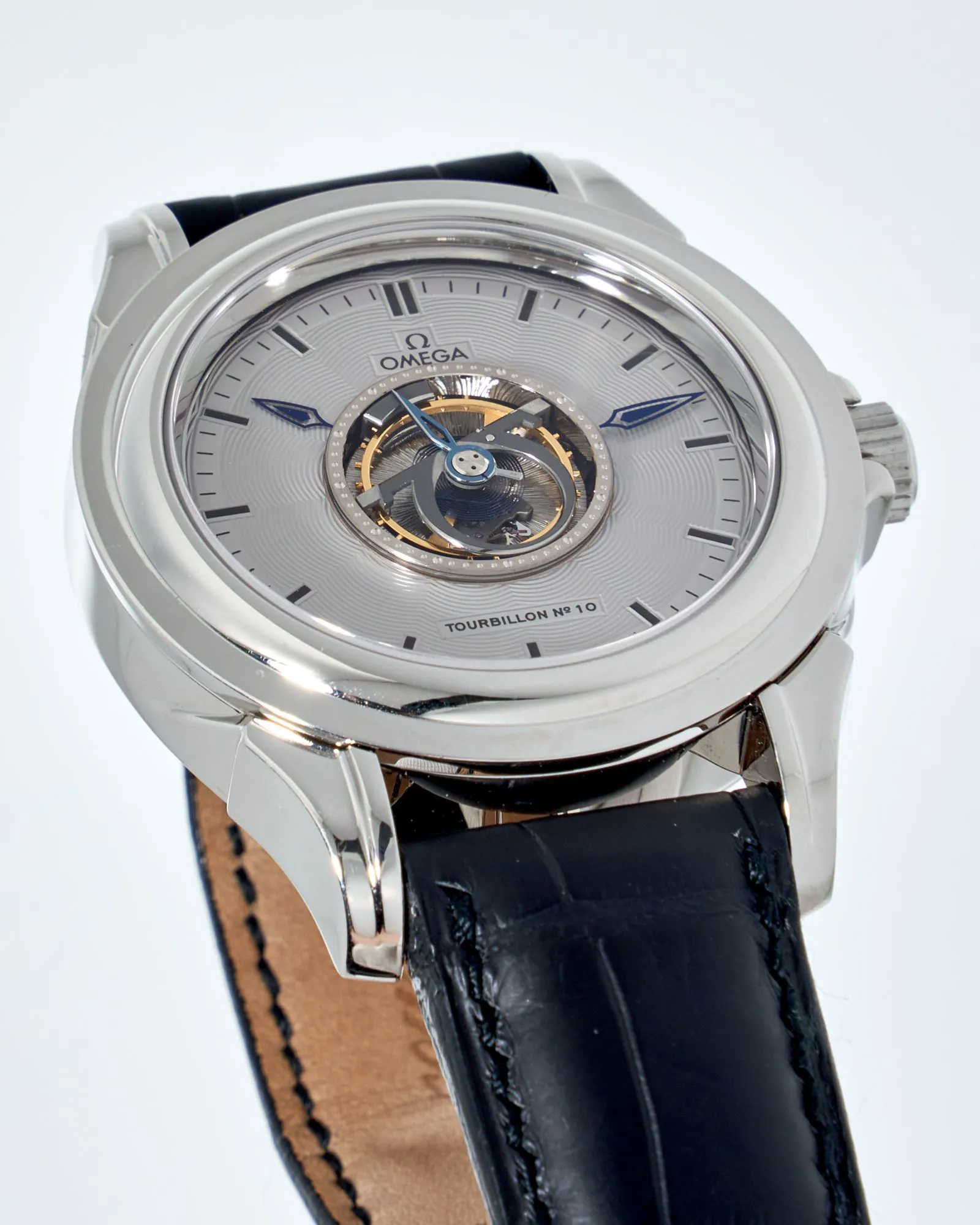 Omega De Ville Central Tourbillon 38.5mm Platinum Silver 6