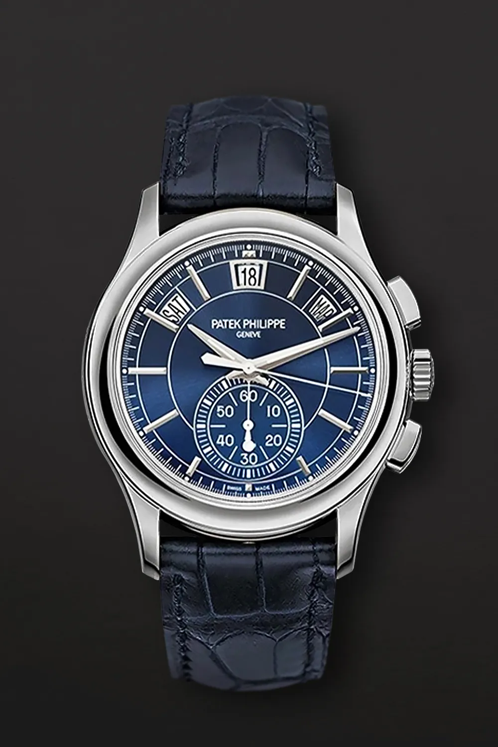 Patek Philippe Annual Calendar Chronograph 5905P-001 42mm Platinum Blue