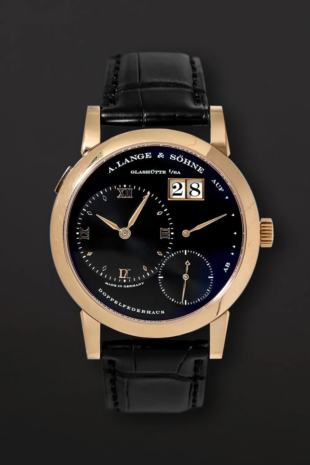 A. Lange & Söhne Lange 1 101.031 38.5mm 18k rose gold Black