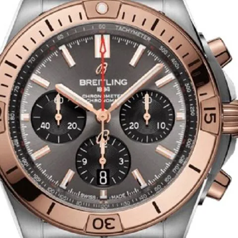 Breitling Chronomat UB0134101B1U1 42mm Yellow gold and Stainless steel Gray 10