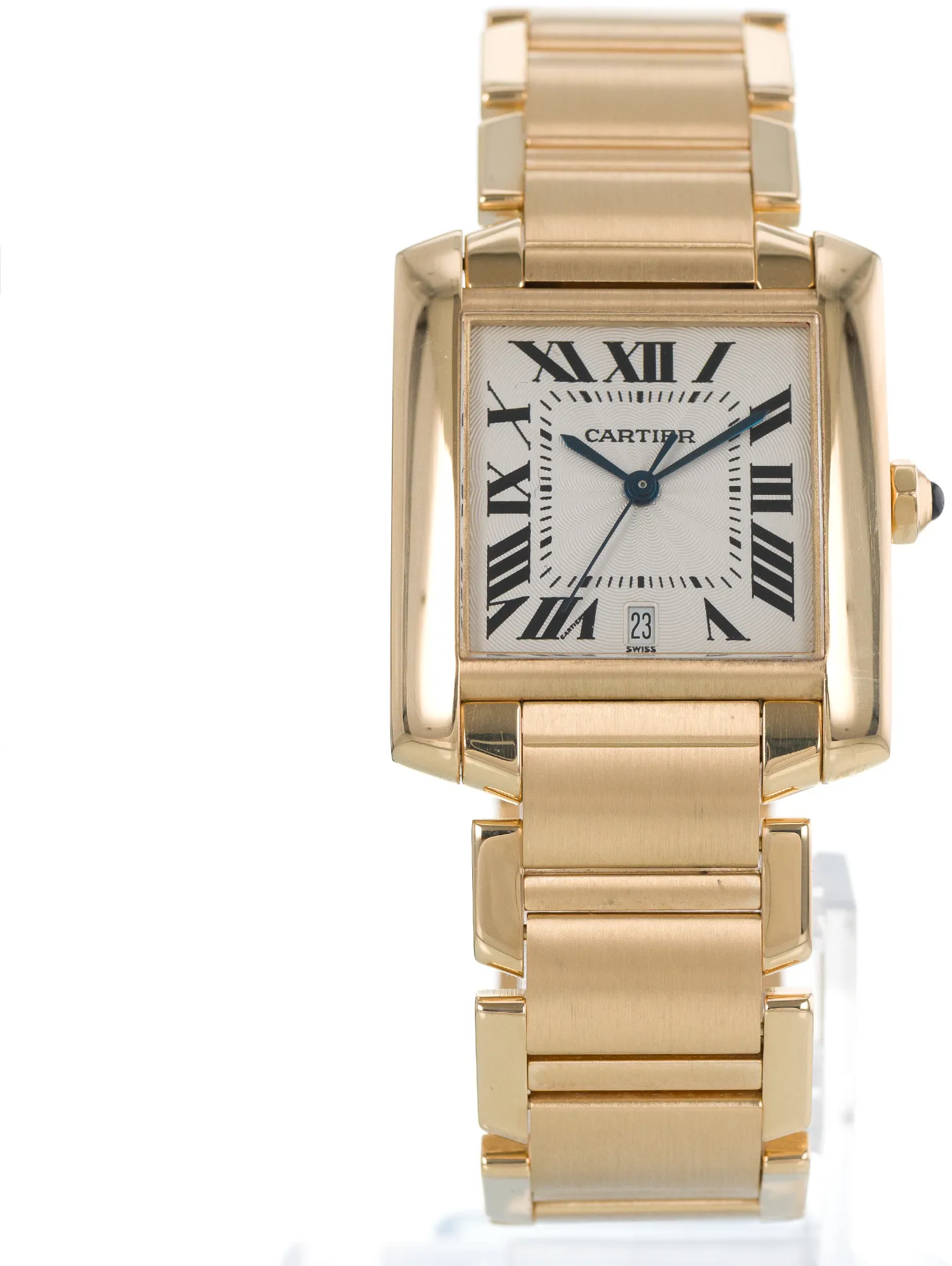 Cartier Tank Française W50001R2 1840 28mm Yellow gold and 18k yellow gold Silver 1