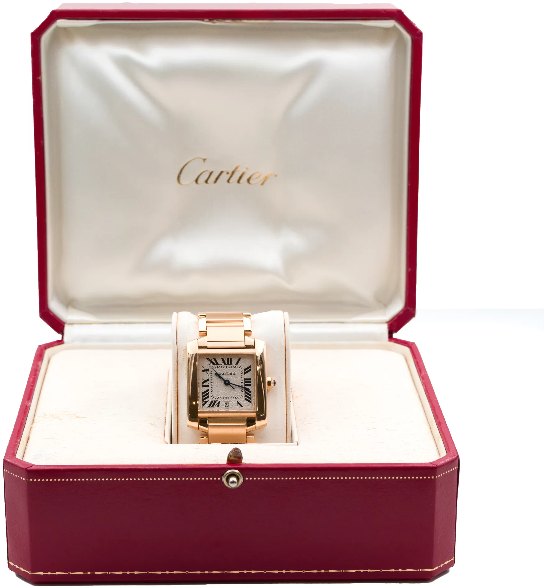 Cartier Tank Française W50001R2 1840 28mm Yellow gold and 18k yellow gold Silver 2