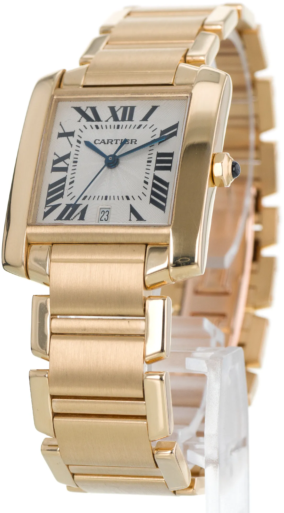 Cartier Tank Française W50001R2 1840 28mm Yellow gold and 18k yellow gold Silver 3