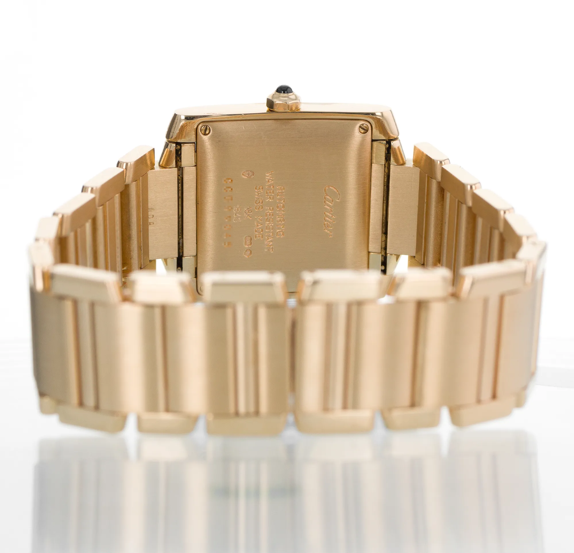 Cartier Tank Française W50001R2 1840 28mm Yellow gold and 18k yellow gold Silver 5