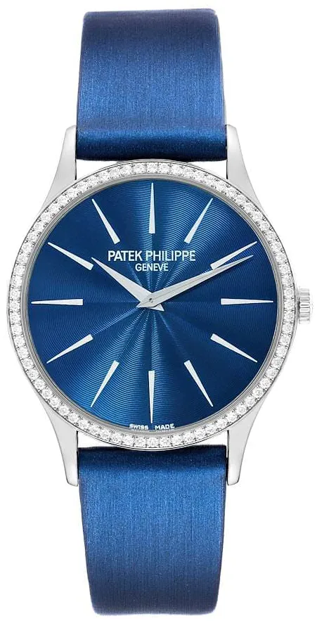 Patek Philippe Calatrava 4897G-001 33mm White gold Blue