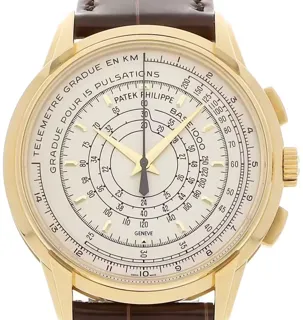 Patek Philippe Multi-Scale Chronograph 5975J-001 Yellow gold Silver