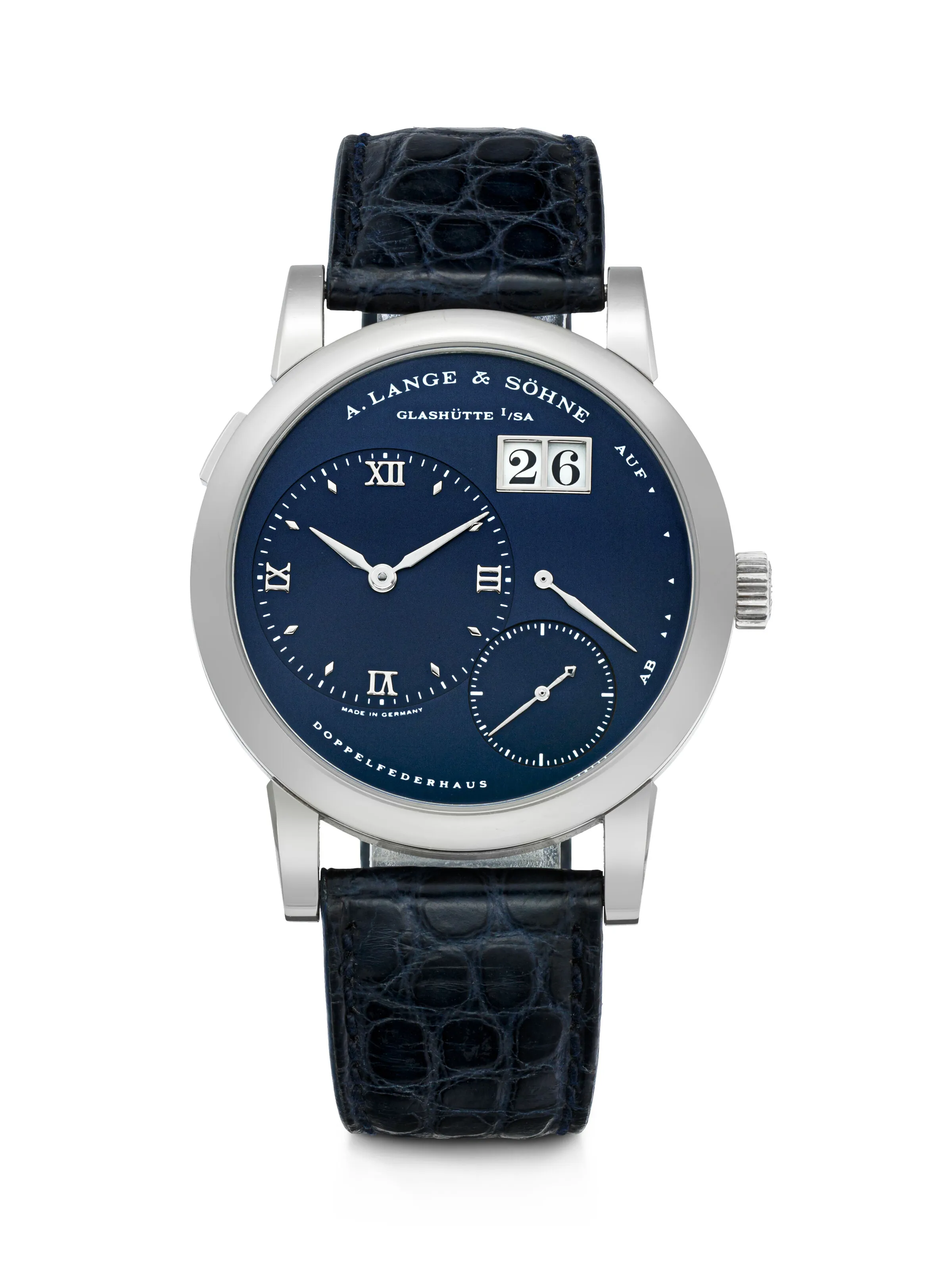 A. Lange & Söhne Lange 1 101.027 38.5mm 18k white gold Blue