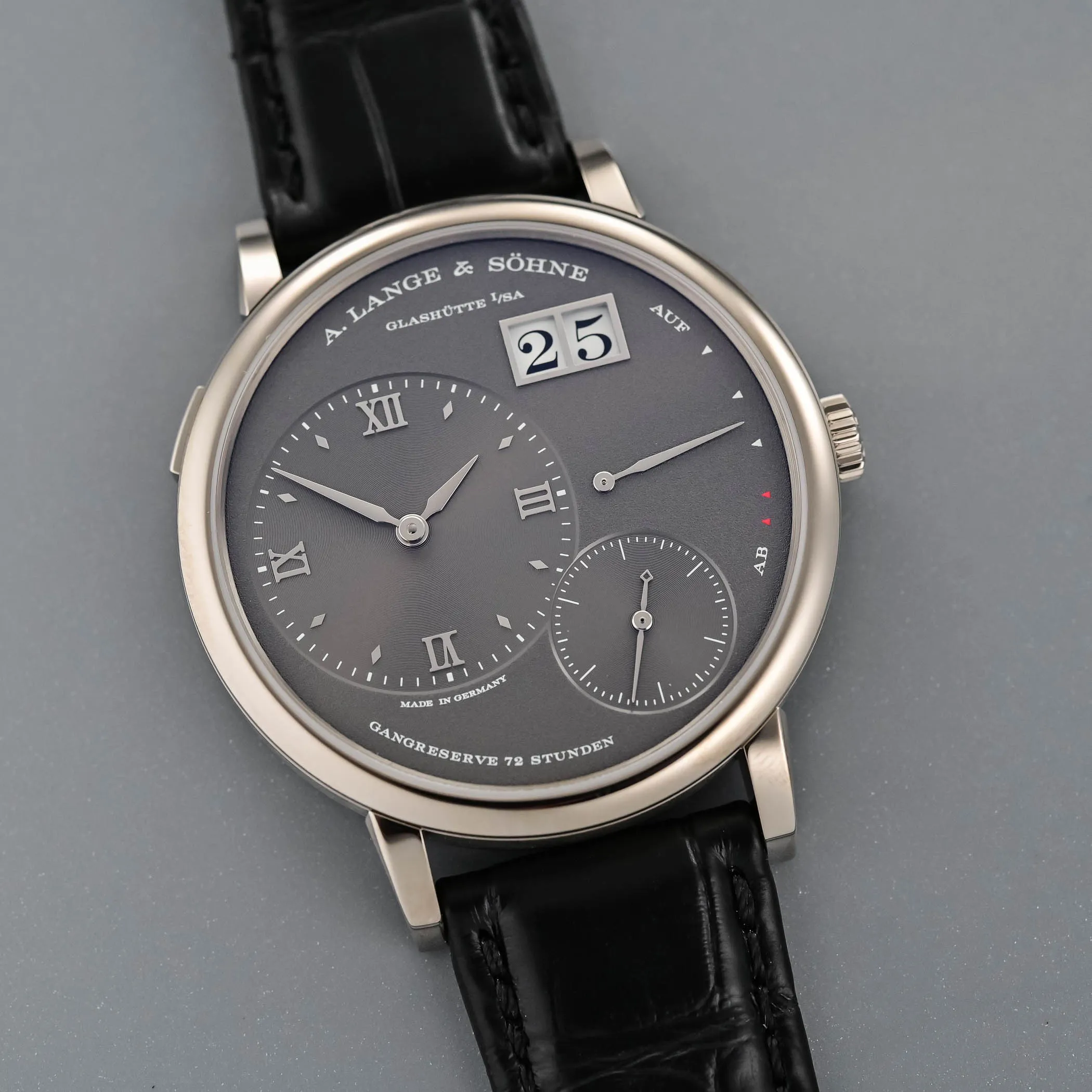 A. Lange & Söhne Lange 1 137.038 41mm White gold and 18k white gold Gray