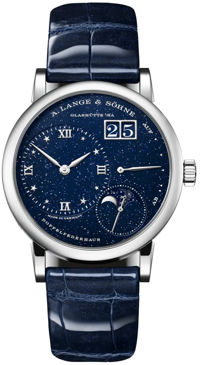 A. Lange & Söhne Lange 1 182.086 37mm White gold and 18k white gold Blue