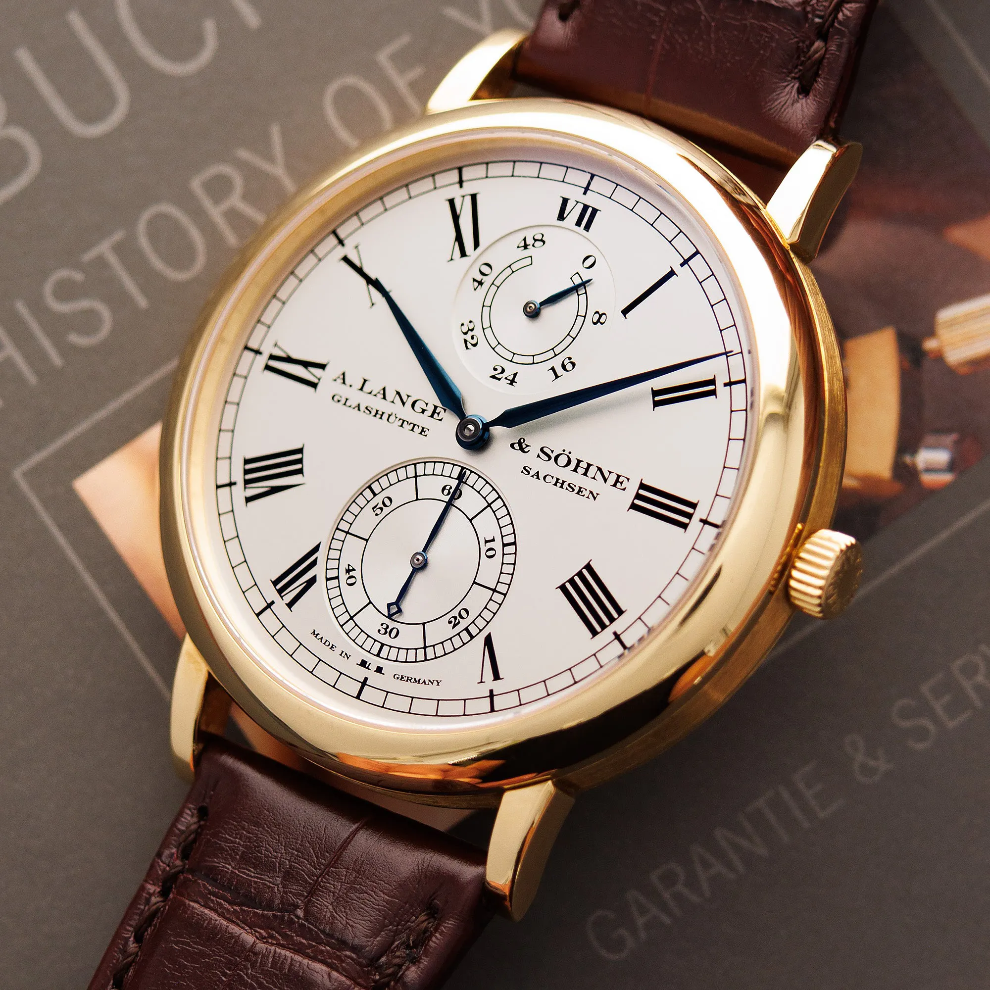 A. Lange & Söhne Langematik 304.048 40.5mm  18k YG White 1